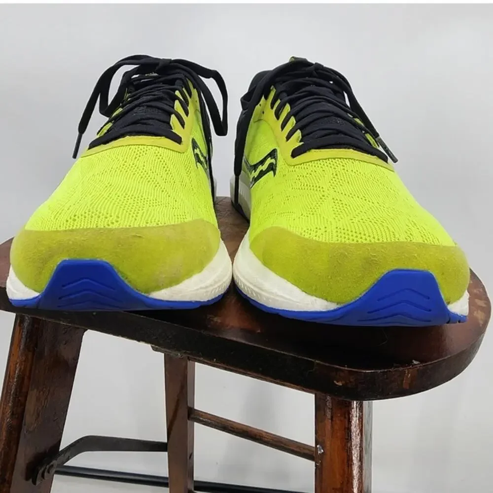 Men's Saucony Freedom 5 Power‎ Run Neon Green Size 12 Great Condition